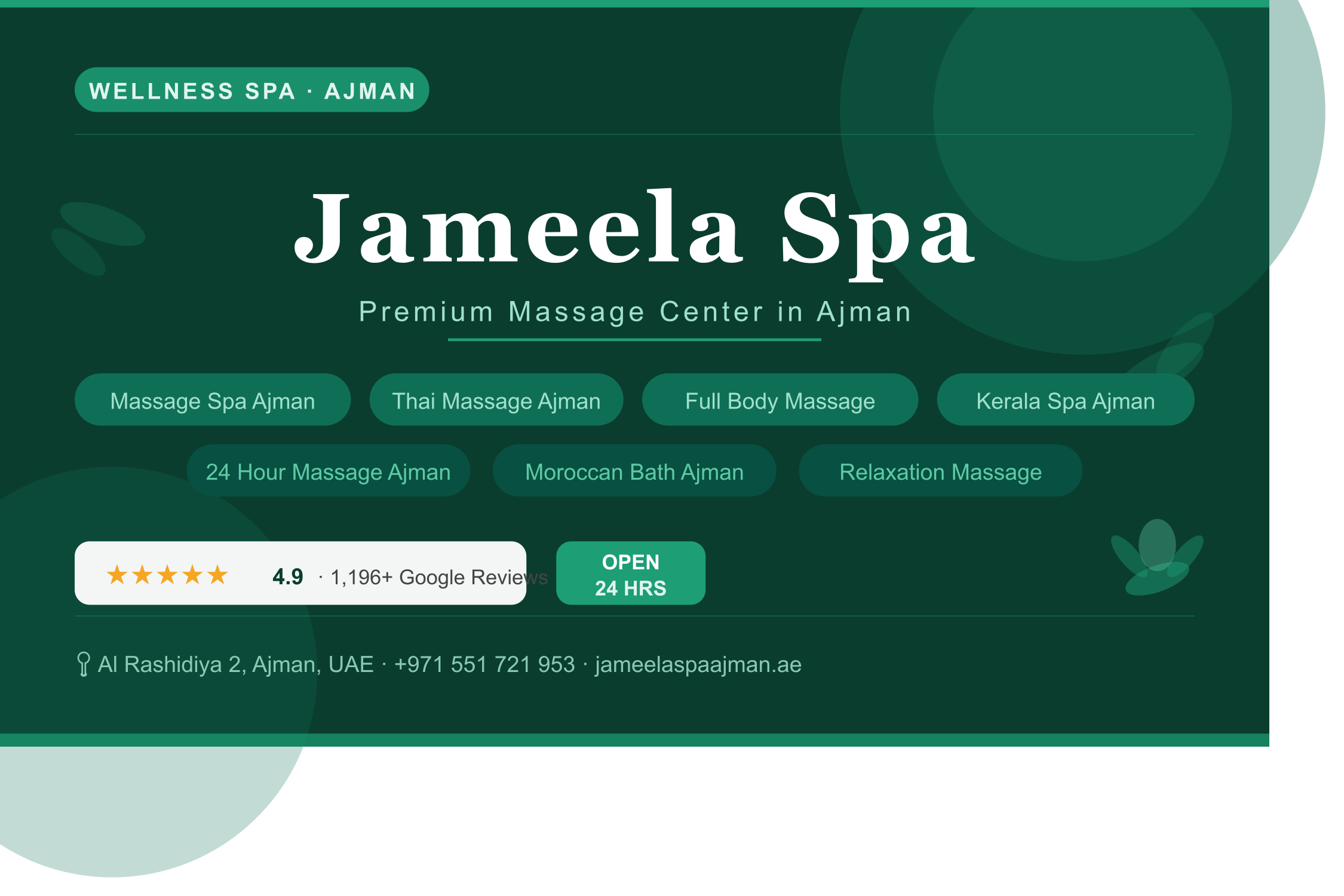 Best Massage Spa in Ajman – Jameela Spa Al Rashidiya